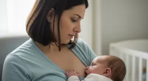 bebê briga com o peito