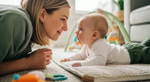 O Texto Alternativo da imagem principal deve ser exatamente: atividades para bebê de 2 meses