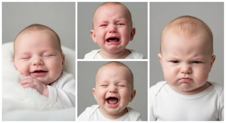Mãe cansada, mas carinhosa, observando seu bebê que não dorme no berço, refletindo sobre o temperamento da criança
