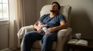 Bebê recém-nascido só dorme no colo