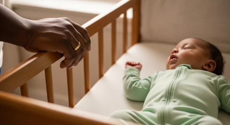 Use a palavra-chave em foco: "Meu bebê não dorme no berço e chora ao ser colocado para dormir.