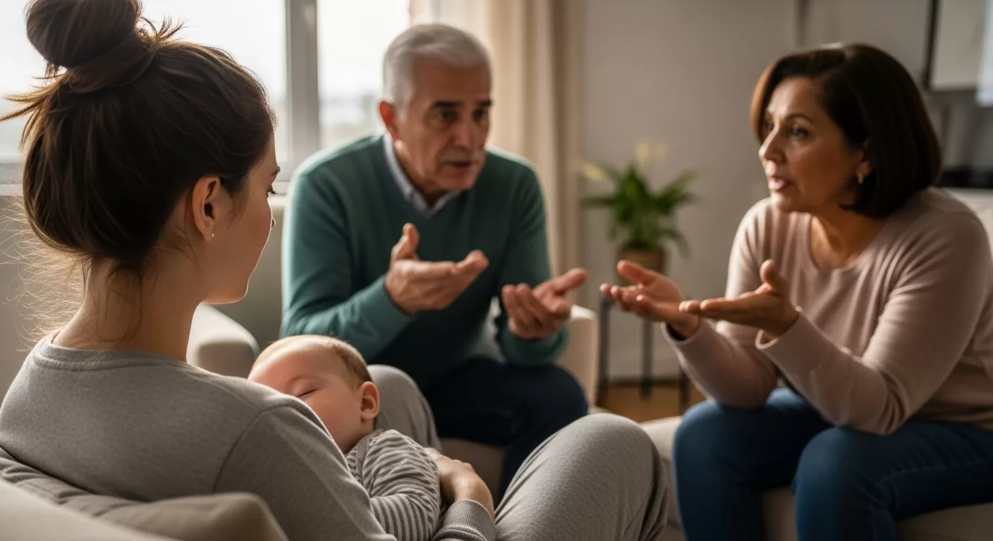 Rotina de sono do bebê com palpite da família